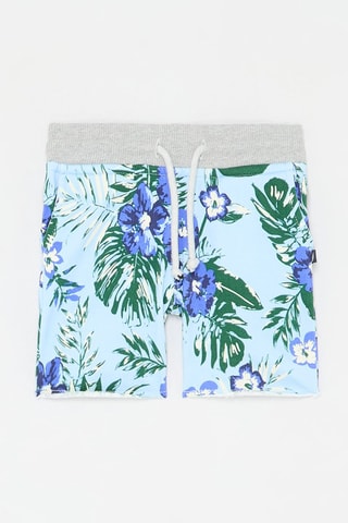 Short Tkid Cutoff Print - Bleu