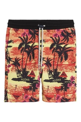 Short droit Terry Print - Orange