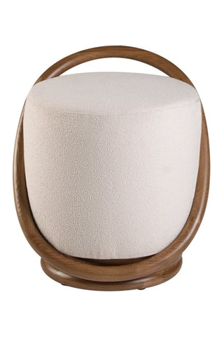 Pouf - Blanc et naturel