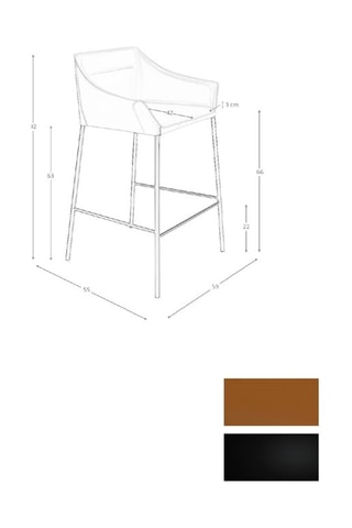 2 tabourets 42 x 92 x 63 cm