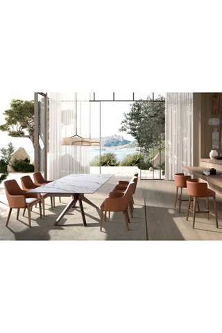 Tabouret en bois de noyer - 53 x 51 x 84 cm