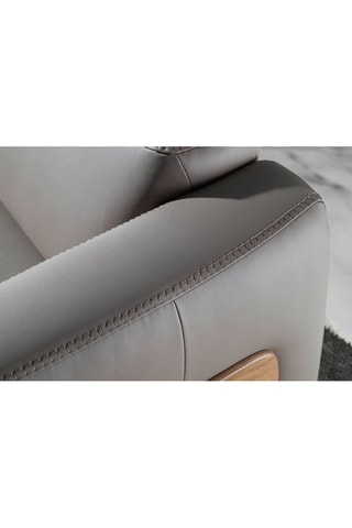 Canapé en cuir - Taupe - 2 places