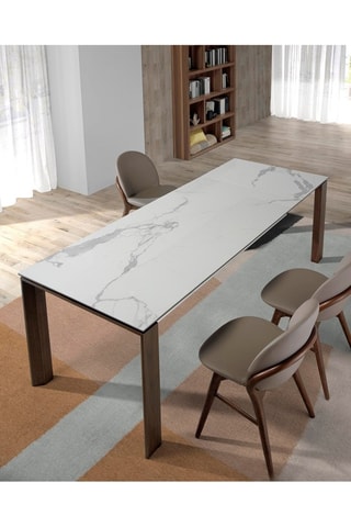 Table à manger extensible - Plateau en porcelaine -  180 à 234,5 cm