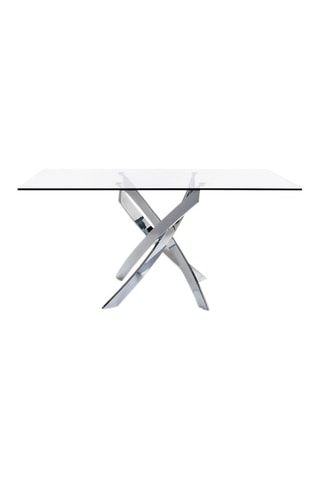 Table à manger en verre - 140 x 95 x 75 cm