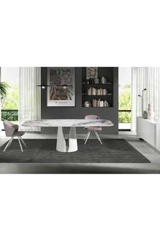 Table à manger - Plateau en porcelaine - 238 x 110 x 76 cm