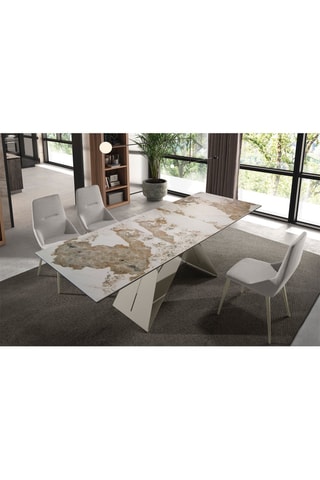 Table extensible - Plateau en porcelaine - 180-240 x 76 x 90 cm