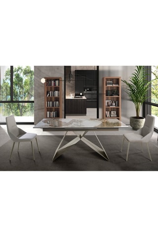 Table extensible - Plateau en porcelaine - 180-240 x 76 x 90 cm