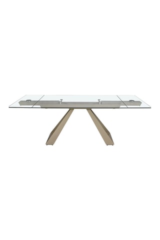 Table à manger extensible en verre - 160 à 240 cm