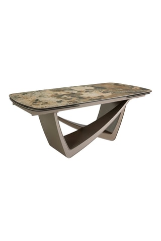 Table extensible - Plateau en marbre de porcelaine - 200 x 76 x 100 cm