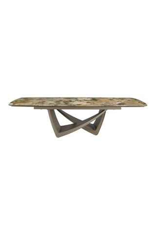 Table extensible - Plateau en marbre de porcelaine - 200 x 76 x 100 cm