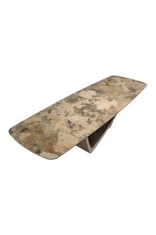 Table extensible - Plateau en marbre de porcelaine - 200 x 76 x 100 cm