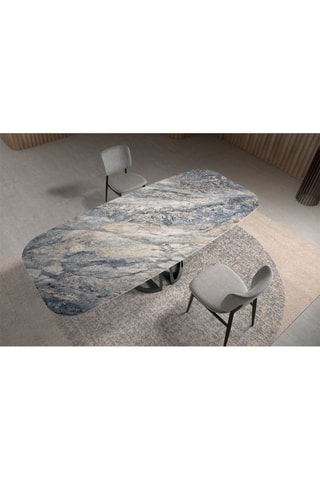Table à manger - Plateau en porcelaine - 240 x 110 x 76 cm