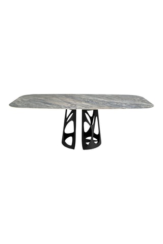 Table à manger - Plateau en porcelaine - 240 x 110 x 76 cm