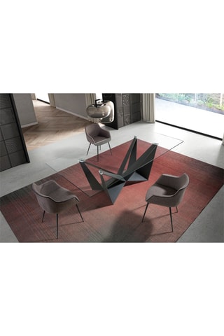 Table à manger en verre - 240 x 75 x 120 cm