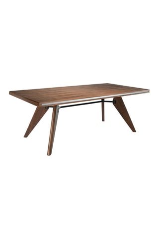 Table à manger en bois et verre - 220 x 76 x 110 cm
