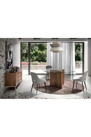 Table à manger en verre -  150 x 150 x 75 cm