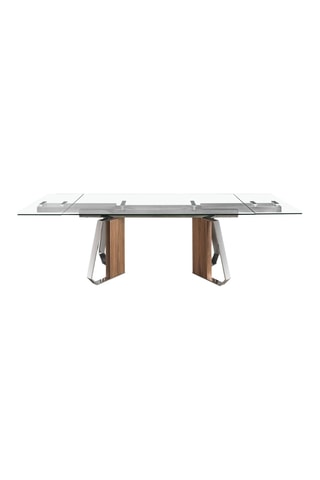 Table à manger extensible en verre - 180 x 100 x 76 cm