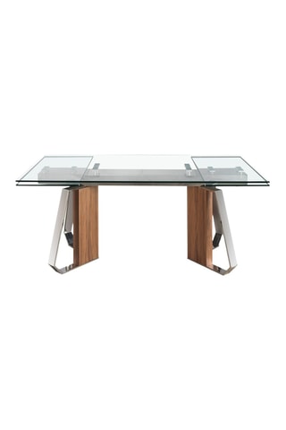 Table à manger extensible en verre - 180 x 100 x 76 cm