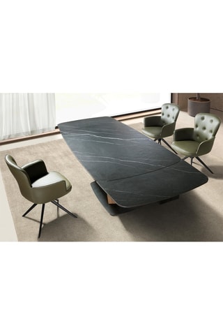 Table à manger en marbre -  160 x 100 x 75 cm