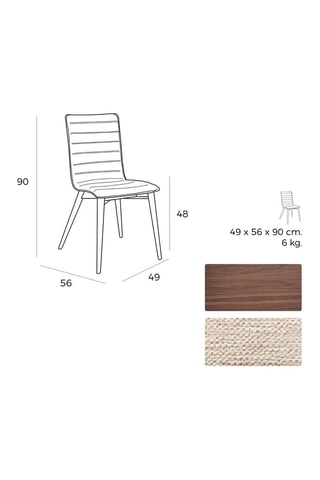 2 chaises en frêne - 49 x 90 x 56 cm