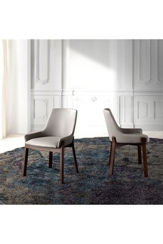 2 chaises en noyer -  59 x 60 x 80 cm
