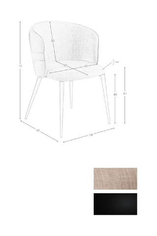Chaise - 58 x 77 x 58 cm