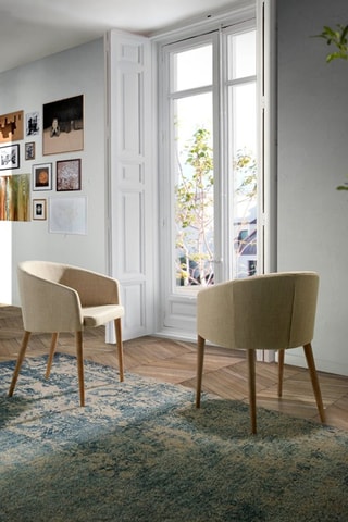 2 chaises en noyer - 59 x 56 x 78 cm