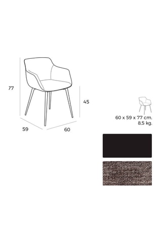 2 chaises - 60 x 59 x 77 cm