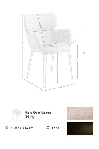 Chaise - 58 x 80 x 59 cm