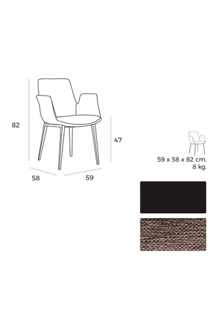 Chaise - 59 x 58 x 82 cm