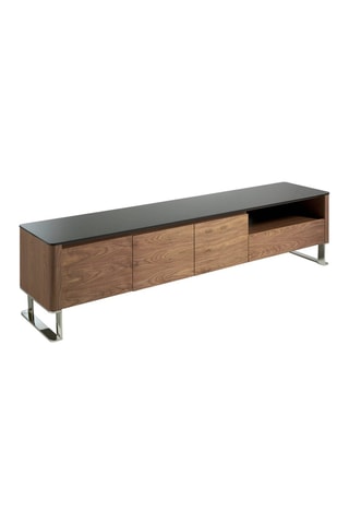 Meuble TV 3 portes en noyer - 200 x 48 x 45 cm