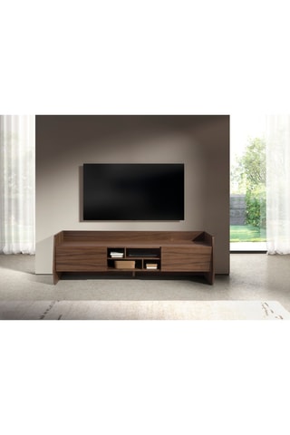 Meuble TV 2 portes en bois - 180 x 56 x 45 cm