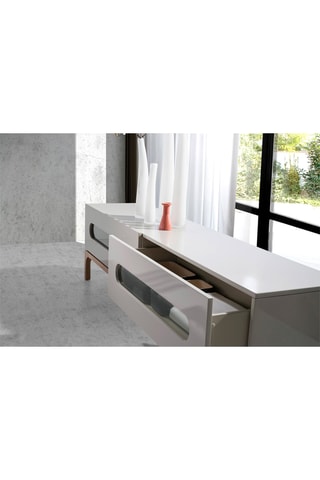 Meuble TV 2 tiroirs - 180 x 51 x 41 cm