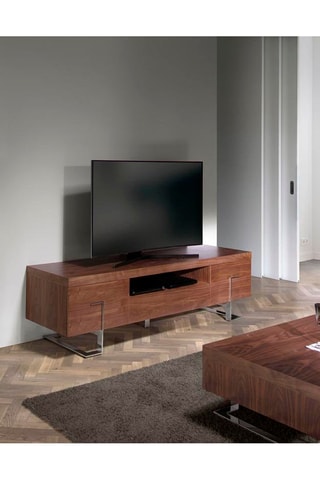 Meuble TV 2 portes en bois  -  200 x 51 x 56 cm