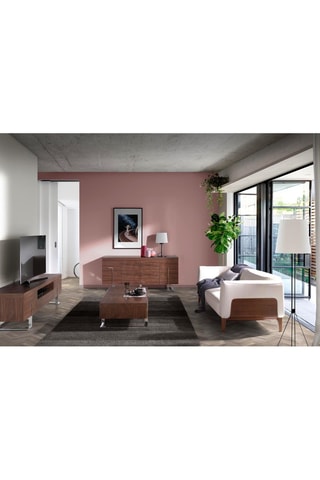 Meuble TV 2 portes en bois  -  200 x 51 x 56 cm