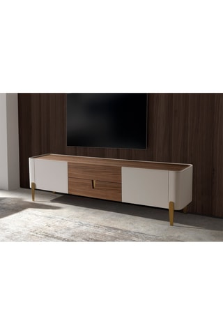 Meuble TV 2 portes - 200 x 47 x 54 cm