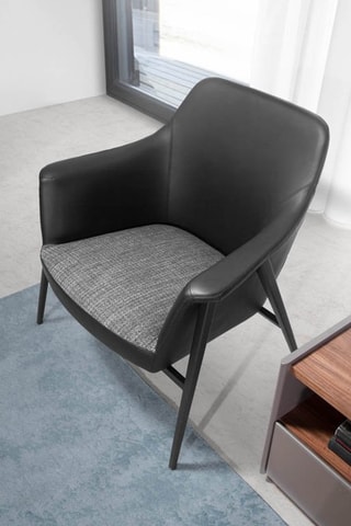 Fauteuil Noir - Revêtement effet cuir