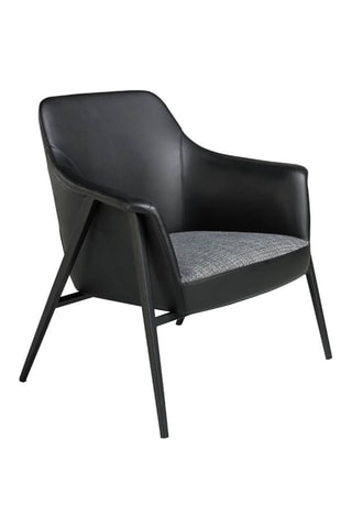 Fauteuil Noir - Revêtement effet cuir