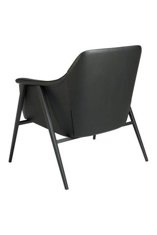 Fauteuil Noir - Revêtement effet cuir