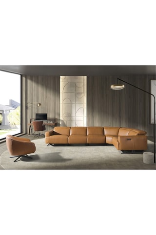 Fauteuil en cuir - Marron