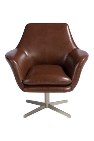Fauteuil en cuir  - Cognac