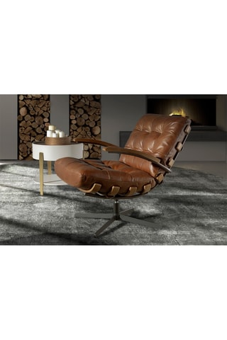 Fauteuil en cuir - Camel