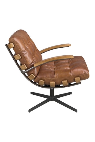 Fauteuil en cuir - Camel