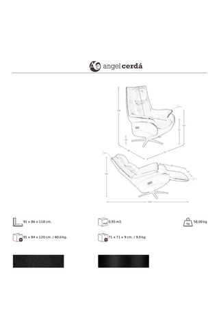 Fauteuil en cuir  - Noir