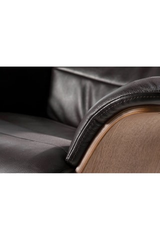 Fauteuil pivotant en cuir  - Noir