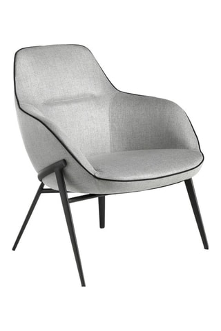 Fauteuil -  Gris et noir - Tissu