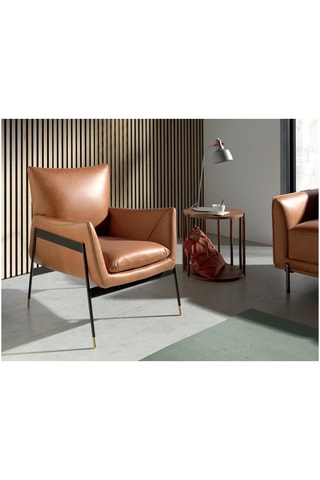 Fauteuil en cuir - Marron
