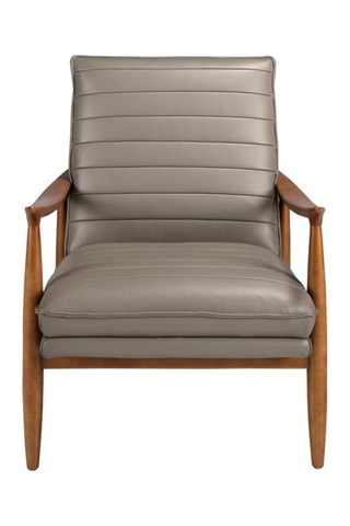 Fauteuil en cuir - Gris