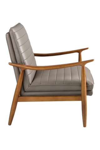 Fauteuil en cuir - Gris