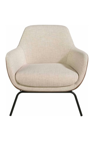 Fauteuil Crème et marron